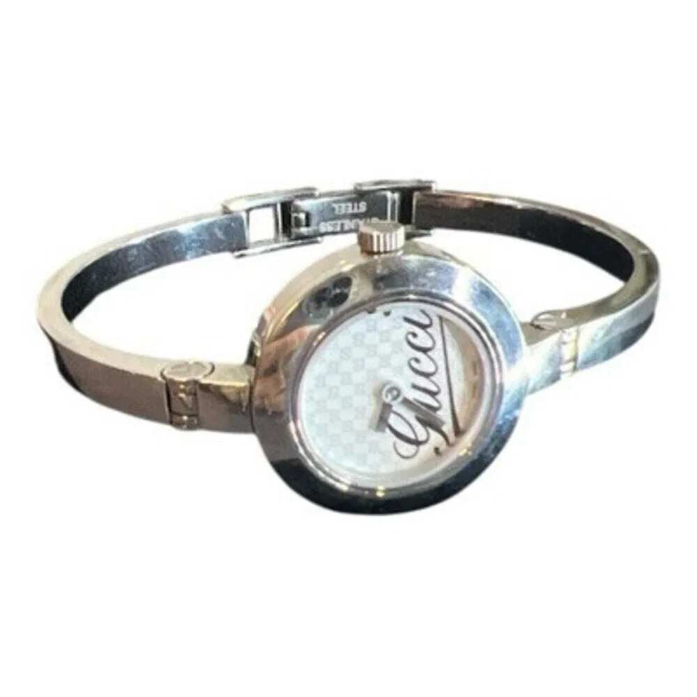 Authentic Gucci Women’s Bangle Watch Model 105 Ladies ETA Swiss Mov. - Picture 9 of 9